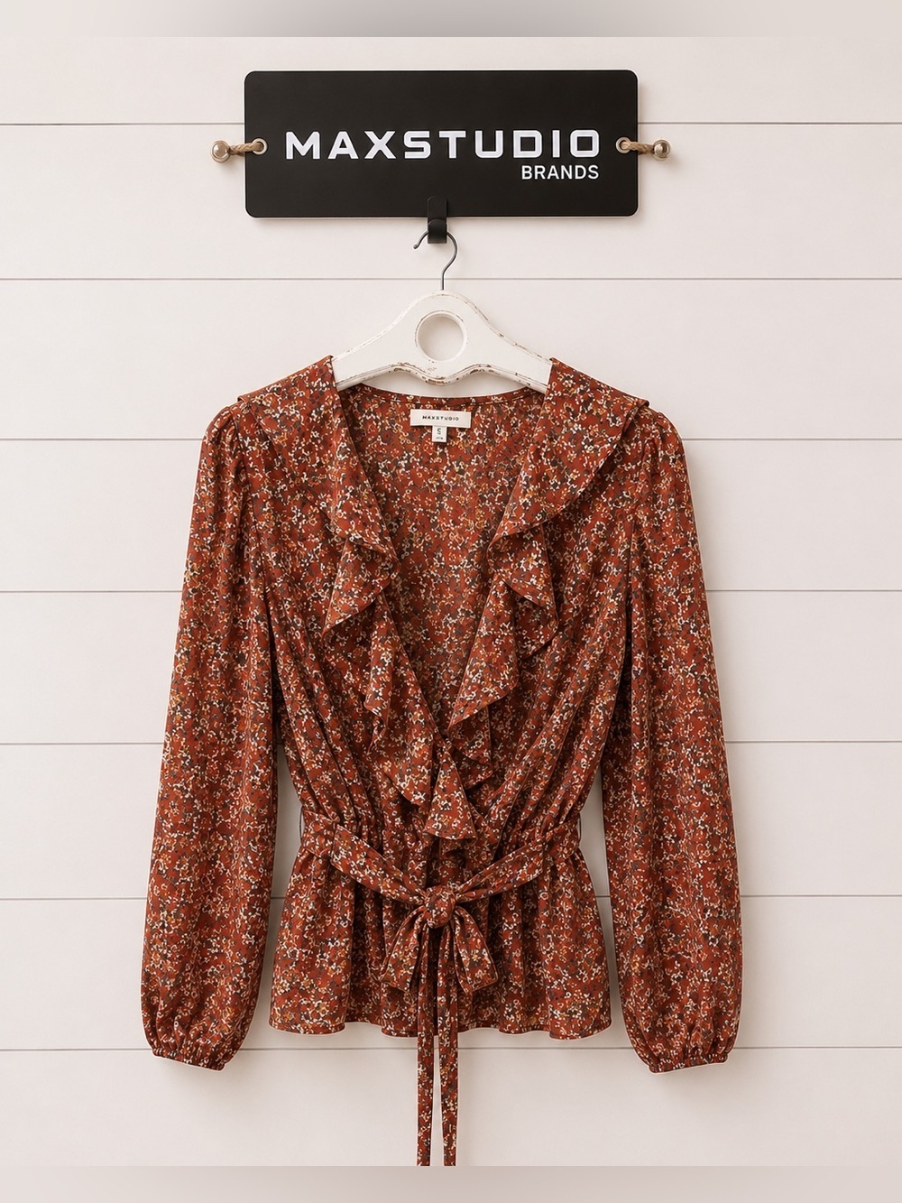 Max Studio Floral Wrap Blouse – Size 2X